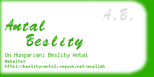 antal beslity business card